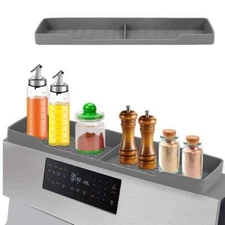 Stove Top Shelf Magnetic, Silicone over Stove Spice Rack Shelf for Back of Stove