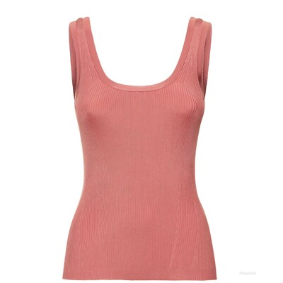 【送料&関税込】Zimmermann Pink Top Zimmermann Rib Scoop Neck Viscose Blend Tank Top | eBay