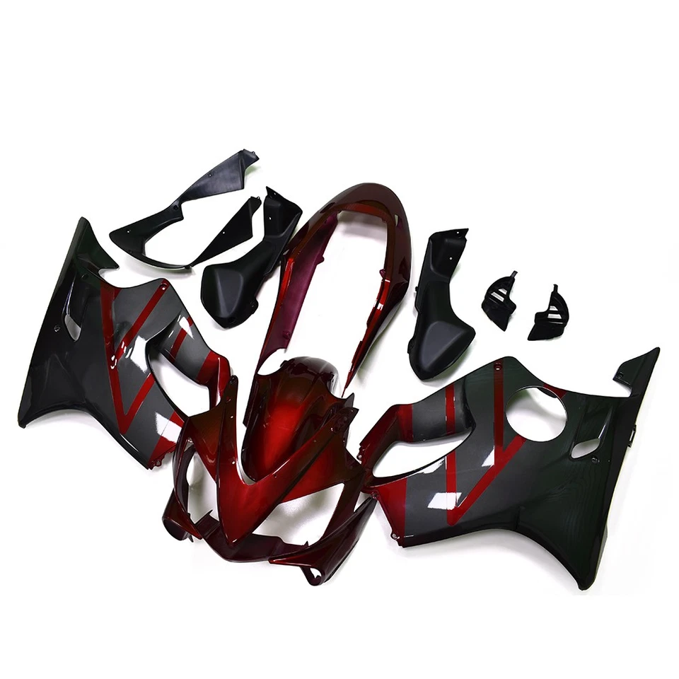 Carenado rojo negro gris para Honda CBR600 F4i 2004 2005 2006 2007 carrocería de plástico Foto 2 de 4