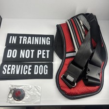Reflective Service Dog in Training Vest Harness Leash Set for Large Dogs NEW L