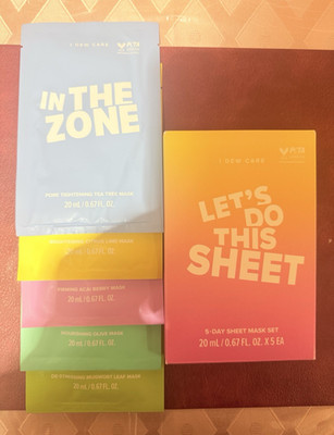 I Dew Care Let s Do This Sheet 5-Day Sheet Mask Set Face/Neck 0.67oz