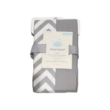 Cloud Island Sheets 2 Pk Play Yard Fitted Sheets Gray White