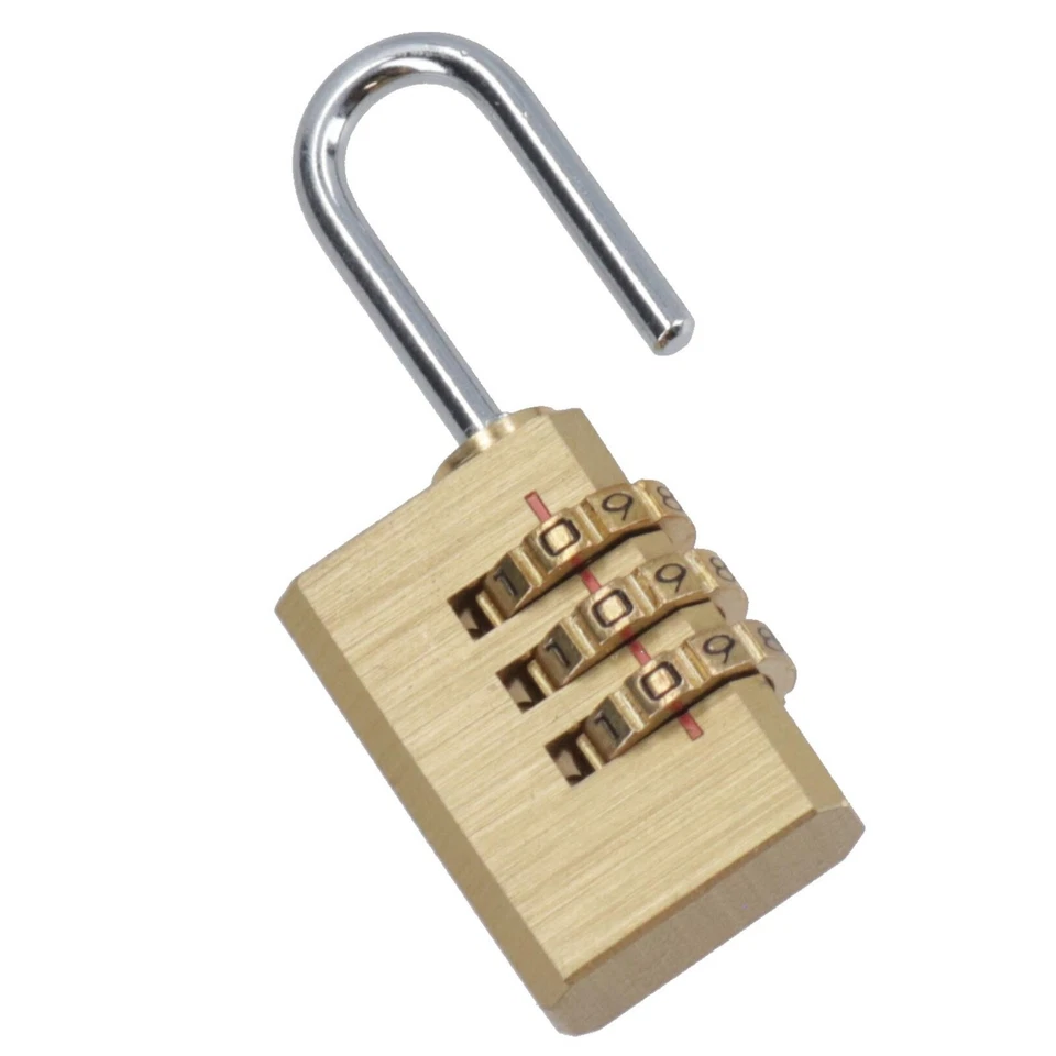 Cadenas à combinaison en laiton réinitialisable valise hangar clôture de... - Photo 3/4