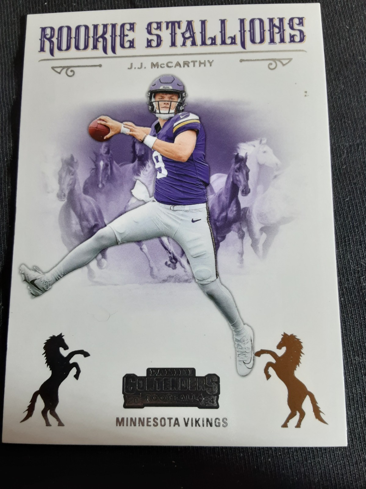 2024 Panini Contenders - Rookie Stallions J.J. McCarthy #9 (RC)