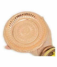 COPPER Hindu Puja Thali Om Plate 5.5''  Tika Home Temple Sawan Savan Havan Pooja