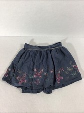 SONOMA Girls Skirt Sz 5 Built In Shorts Navy/ Butterflies