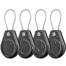 4 Pack Waterproof AirTag Holder, Air tag Secure Case Antitheft with Wire Cabl...