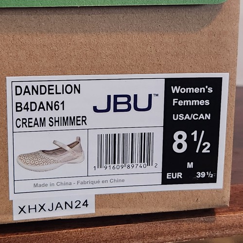 NEW JBU by Jambu Women's 8.5 Dandelion Mary Jane B4DAN61 Cream Shimmer Contoured - Picture 9 of 9