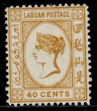 NORTH BORNEO - Labuan QV SG57, 40c orange-buff, M MINT. Cat &pound;75.