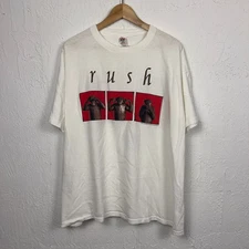Vintage 90's Rush Counterparts Rock Band T-shirt White XL Grail