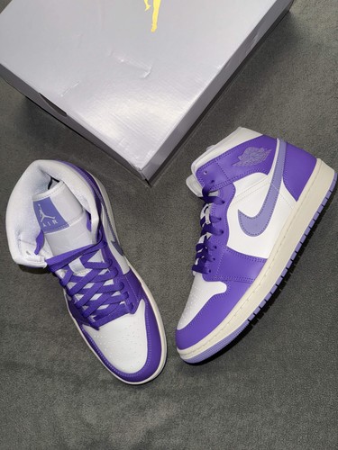 Nike Air Jordan 1 Mid | Lilac / White | UK9 | BNIB | RRP £135 - Picture 3 of 7