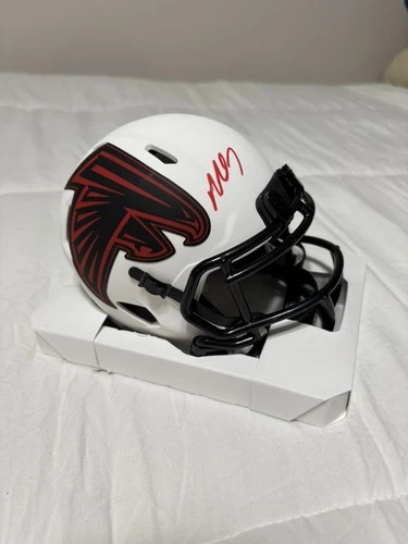 Michael Vick Falcons Autographed Mini Helmet Lunar Eclipse Beckett Certified COA