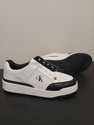 Calvin Klein Gayle Men s Low Top Lace-Up Sneakers White/Black CK Logo