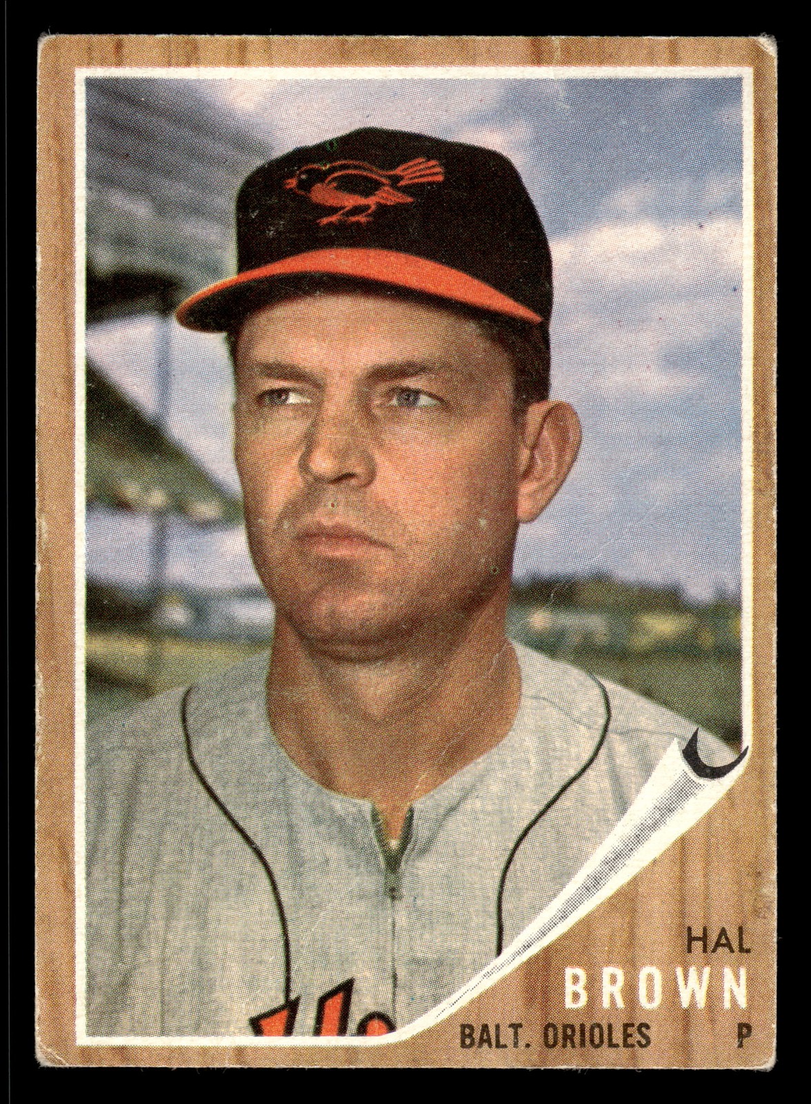 1962 Topps #488 Hal Brown - Baltimore Orioles (Semi-High Number / Low Grade)