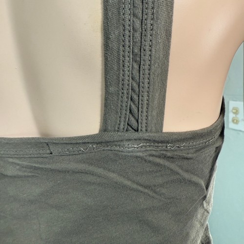 Standard James Perse Women's Dress 2 Medium Career Ruched Cotton Racerback C3-4 - Picture 6 of 9