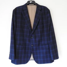 Vitale Barberis Canonico Men's Super 120’s Check Wool Blazer Jacket Size 48