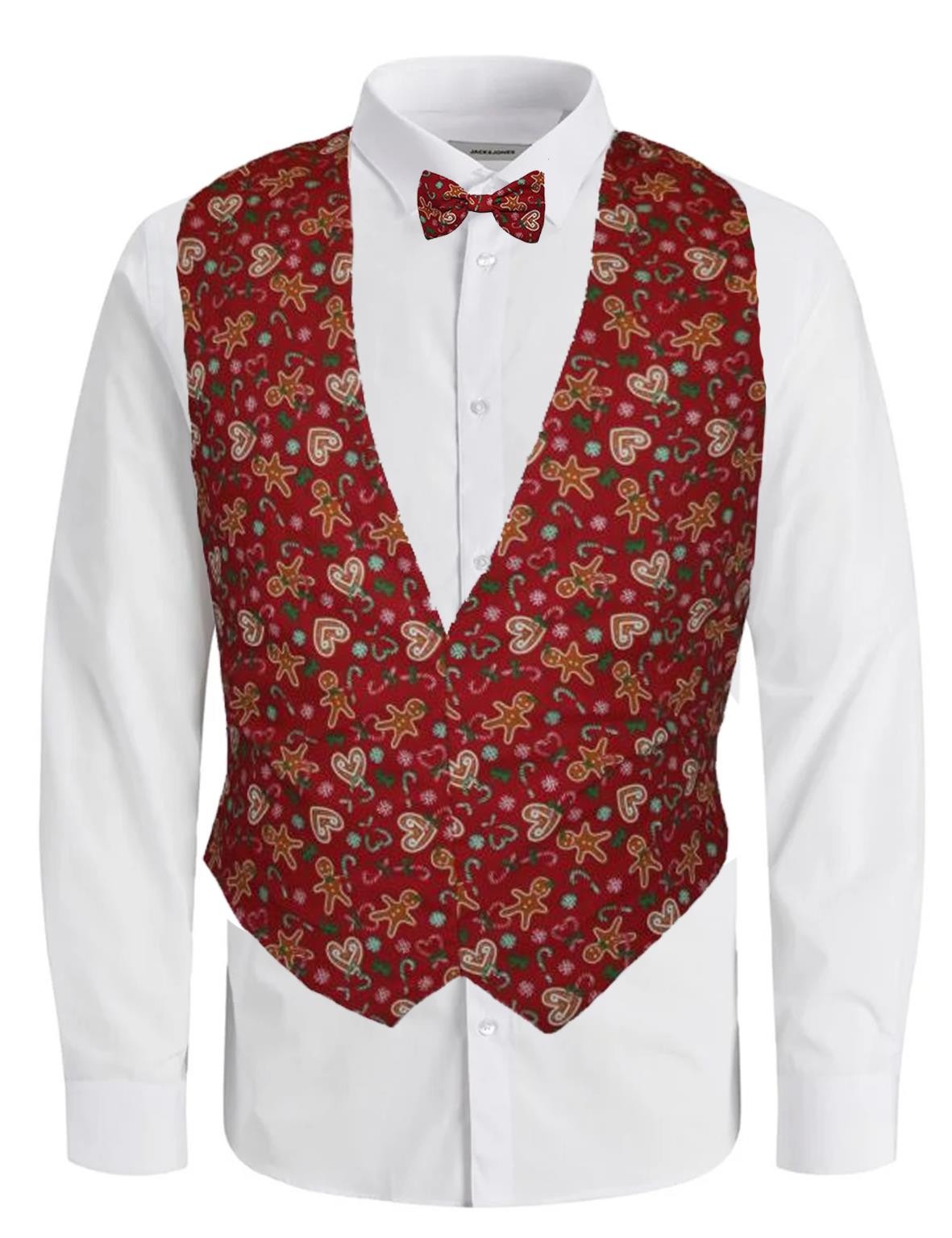 Childs Gingerbread Man Waistcoat & Bowtie World Book Day Fancy Dress