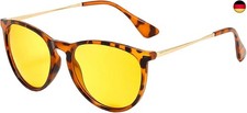 Nachtsichtbrille, Nachtfahrbrille Damen, Gelbe Brille Zum Autofahren,
