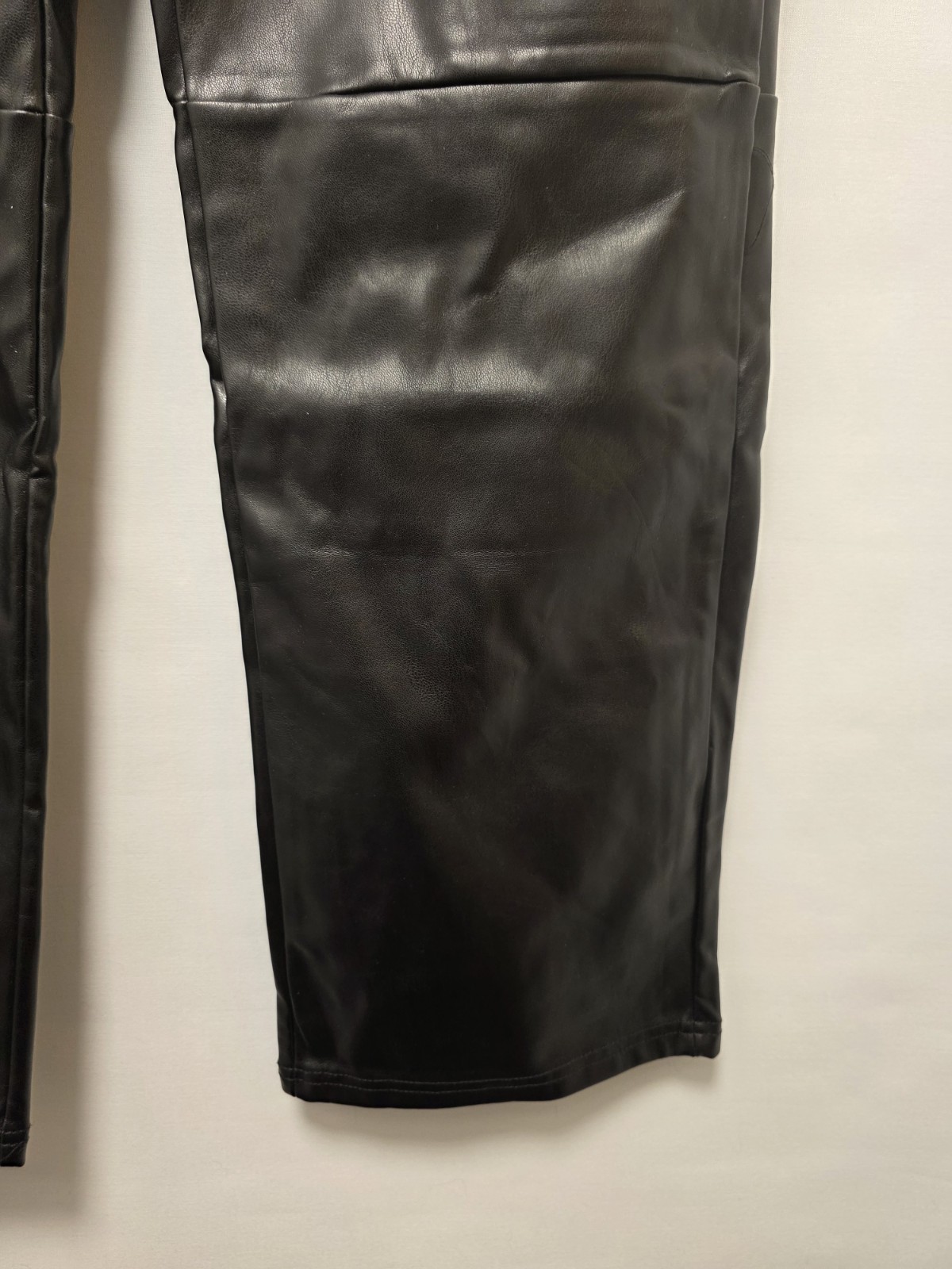 NVFelix Black Faux Leather High Waist Straight Leg Trousers Size M BNWT image 4