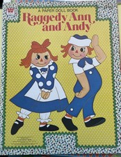 Raggedy Ann  Andy Whitman Paper Doll set Uncut NEW 1980 Bobbs-Merrill NOS Large
