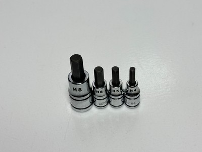 Matco Tools 4pc Hex Bit Socket Driver Set Lot, BXY8MV, AXY6MV, AXY5MV, AXY4MV