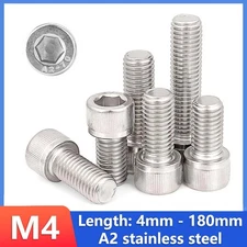 M4 Metric A2 Stainless Cap Head Allen Bolt Socket Allen Cap Screws DIN 912