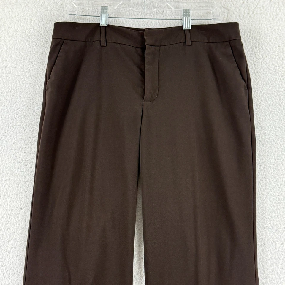 NYDJ Petites Dress Pants Womens Size 10P Brown Straight Leg Mid-Rise Career Wear - Image 2 of 4