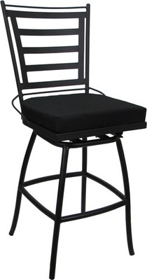 Outdoor or Indoor Counter 26'' Bar Stool - Jordan - Black - Black