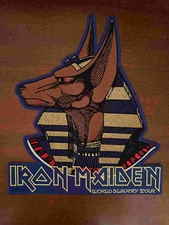 Iron Maiden Powerslave Anubis Back Patch Rare Big 12" height Full Embroidery