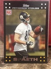 2007 Topps Football RC Matt Spaeth Steelers #341 Rookie Card. rookie card picture