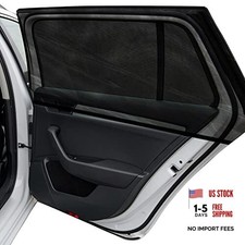 Car Window Shades, 2 Pack Breathable Mesh Side Sun Stretch Screens for Large