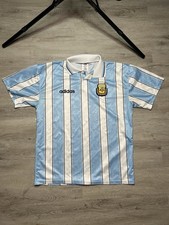 Vintage 1994/1995 Argentina Banned FIFA World Cup Jersey Kit Made In UK L RARE