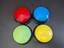 4-Pack GAME ANSWER BUZZERS each INDIVIDUALLY TONED TESTED WORKS