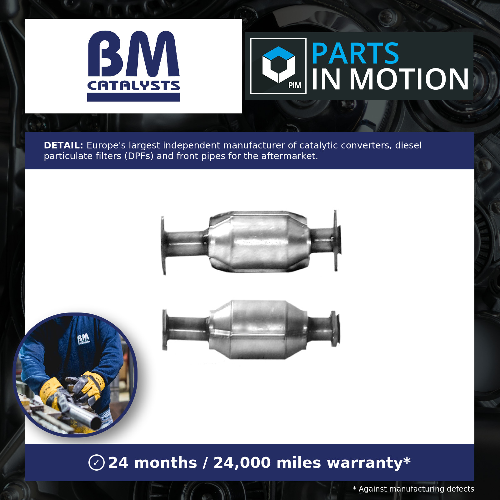 Non Type Approved Catalytic Converter BM90126 BM Catalysts 855076 91140558 New