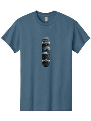 Stormy-Skateboard Mens Graphic Tee, 100% Cotton, Casual Summer Wear