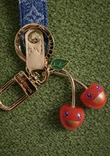 Louis Vuitton Takashi Murakami Cherry Cerise Dragonne Denim portachiavi borsa ciondolo