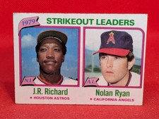 1980 TOPPS Nolan Ryan J.R. Richard Strikeout Leaders #206 Angels Astros HOF
