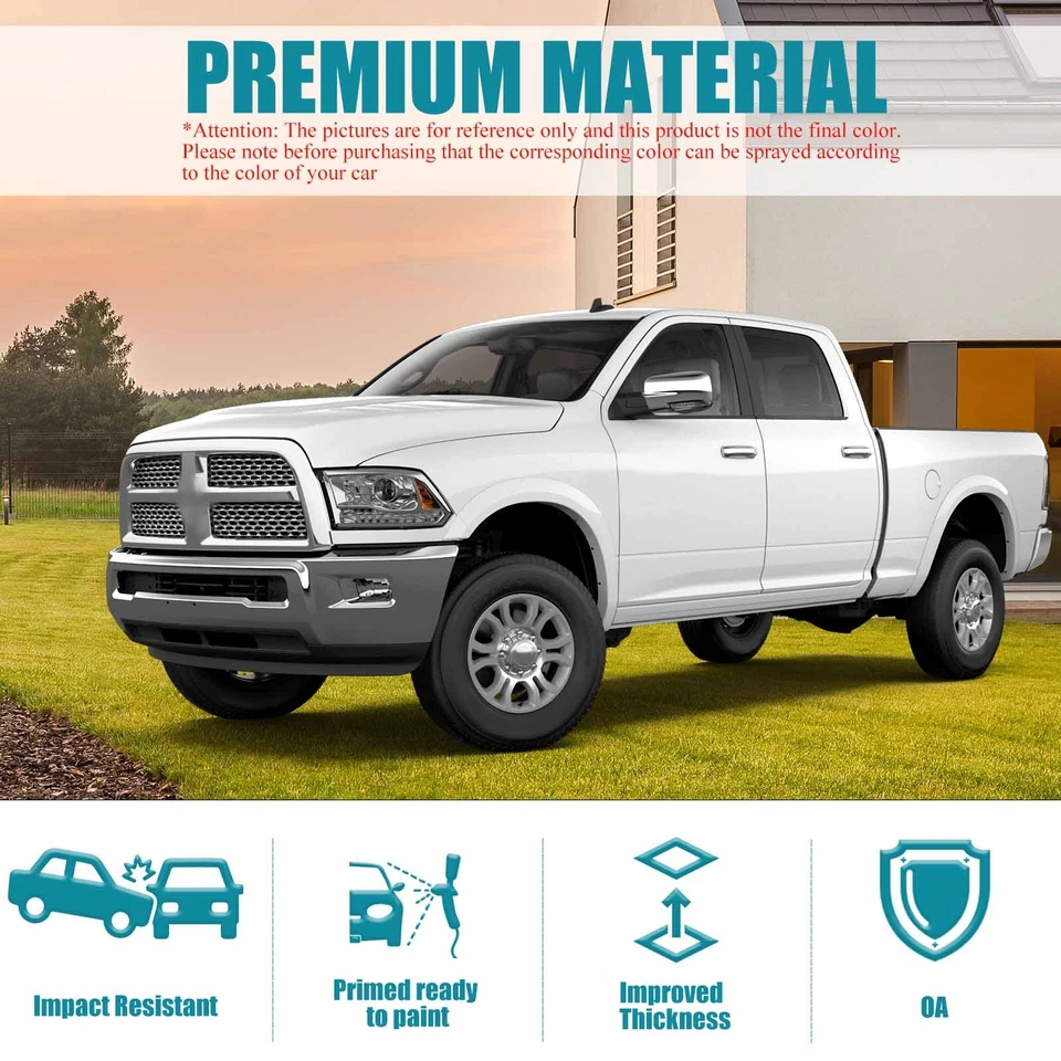 Chrome Steel Front Bumper Face Bar For 2011-2018 Ram 2500 3500 w/Fog Light Holes Foto 4 de 4