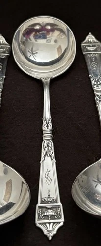 Gorham Sterling Silver Lansdowne Pattern Bouillon Spoon  5” 22 grams