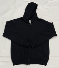 HANES EcoSmart Boy s Full Zip Hoodie Sweatshirt Black Size Large 14/16 Youth