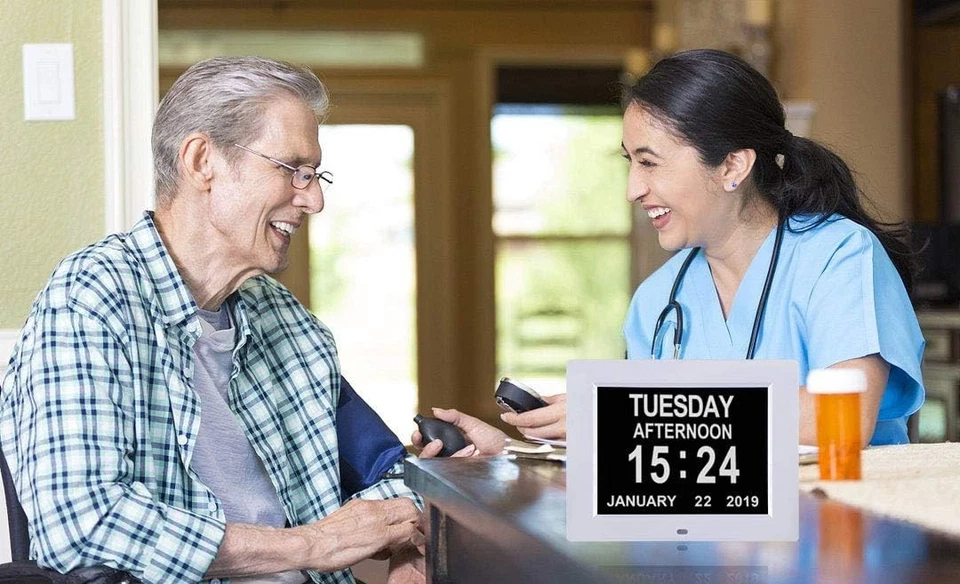 8 Inch Dementia Clock for Seniors - Medication Reminders, 12 Custom Alarms, A... - Image 3 of 4