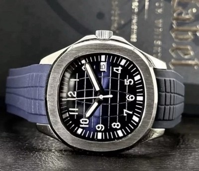 Custom 40mm  Aqua  Style Blue Dial Mod Watch w/ NH35 Automatic