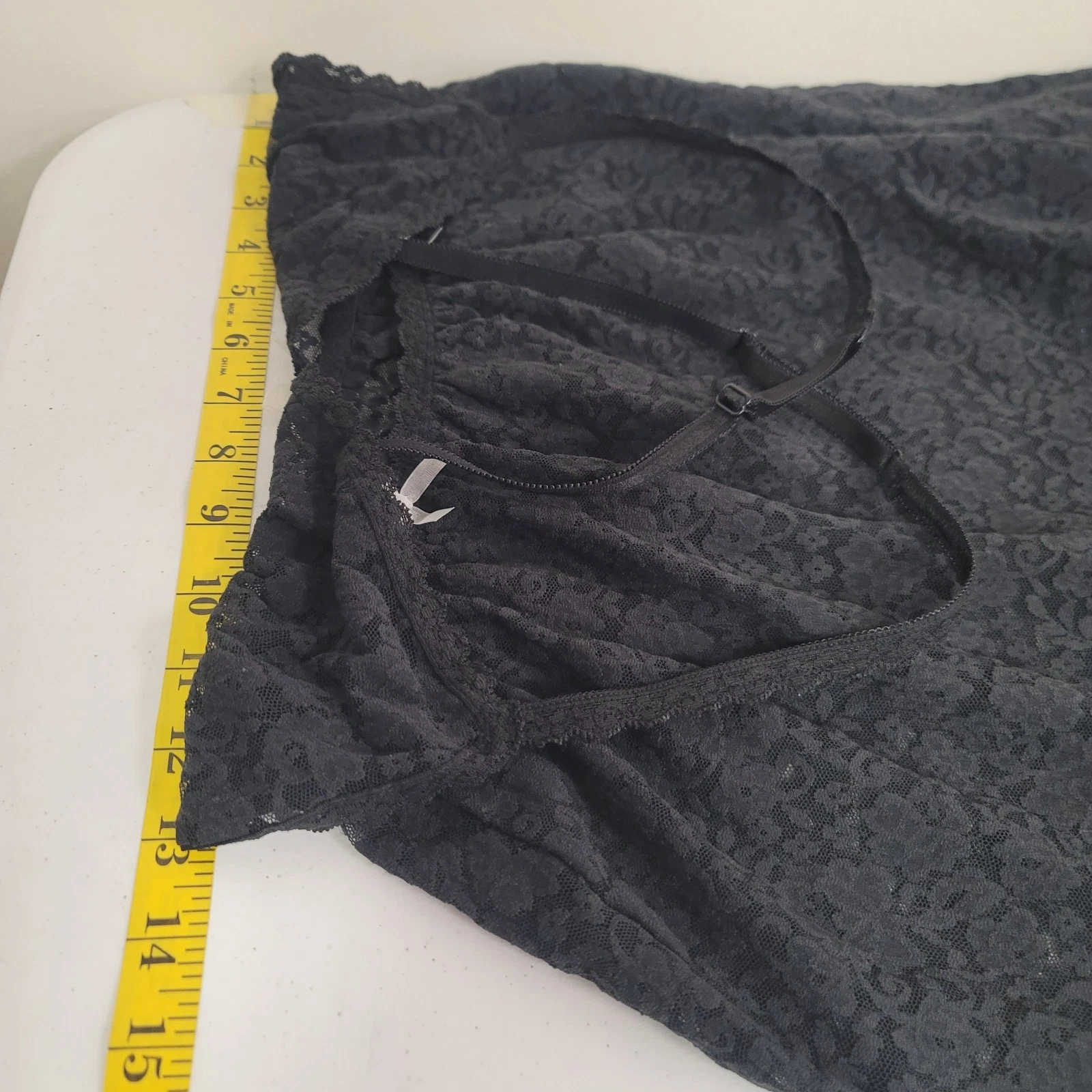 UNDERCOVER Victorias Secret abito donna pizzo babydoll slip taglia M nero fata grunge gotico