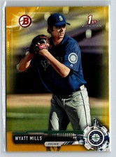 2017 Bowman Draft #BD-14 Wyatt Mills Gold #/50 F16