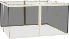 Outsunny 13' x 13' Universal Replacement Mesh Sidewall Netting for Patio Gazebos