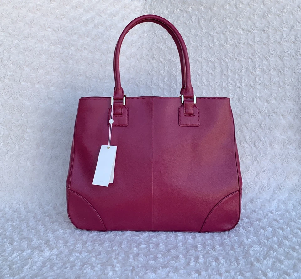 Bolso de Mano Tory Burch Robinson EW (Este/Oeste) Nuevo con Etiquetas - Frambuesa Foto 2 de 4