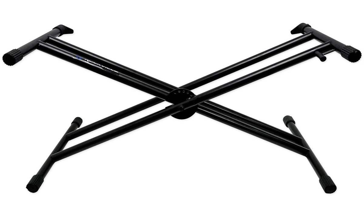 Rockville Double X Braced Keyboard Stand w Push Lock For Casio CTK