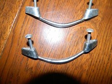 Lot of 2 VINTAGE BRUSHED NICKEL Drawer PULLS 4.25'' wide CA