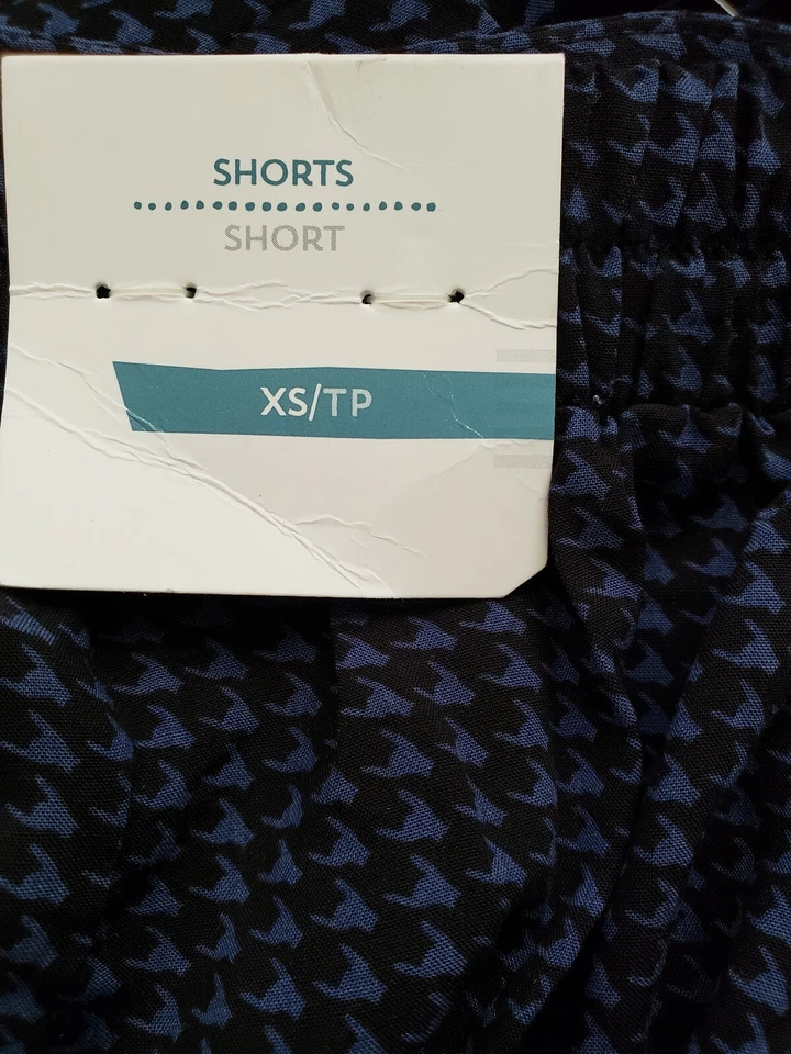 Old Navy Skort 百褶短裤女式 X 小号黑色蓝色千鸟格全新带标签 — 第 4/4 张图片