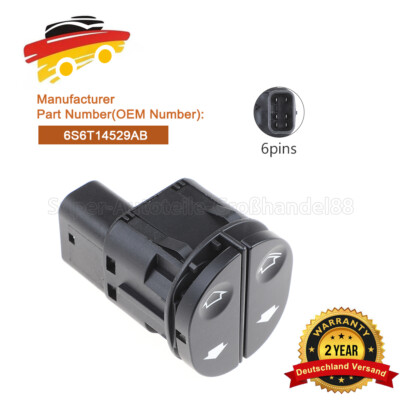 Fensterheber Schalter für Ford Fiesta V Fusion Transit Connect 6S6T14529AB 6pins